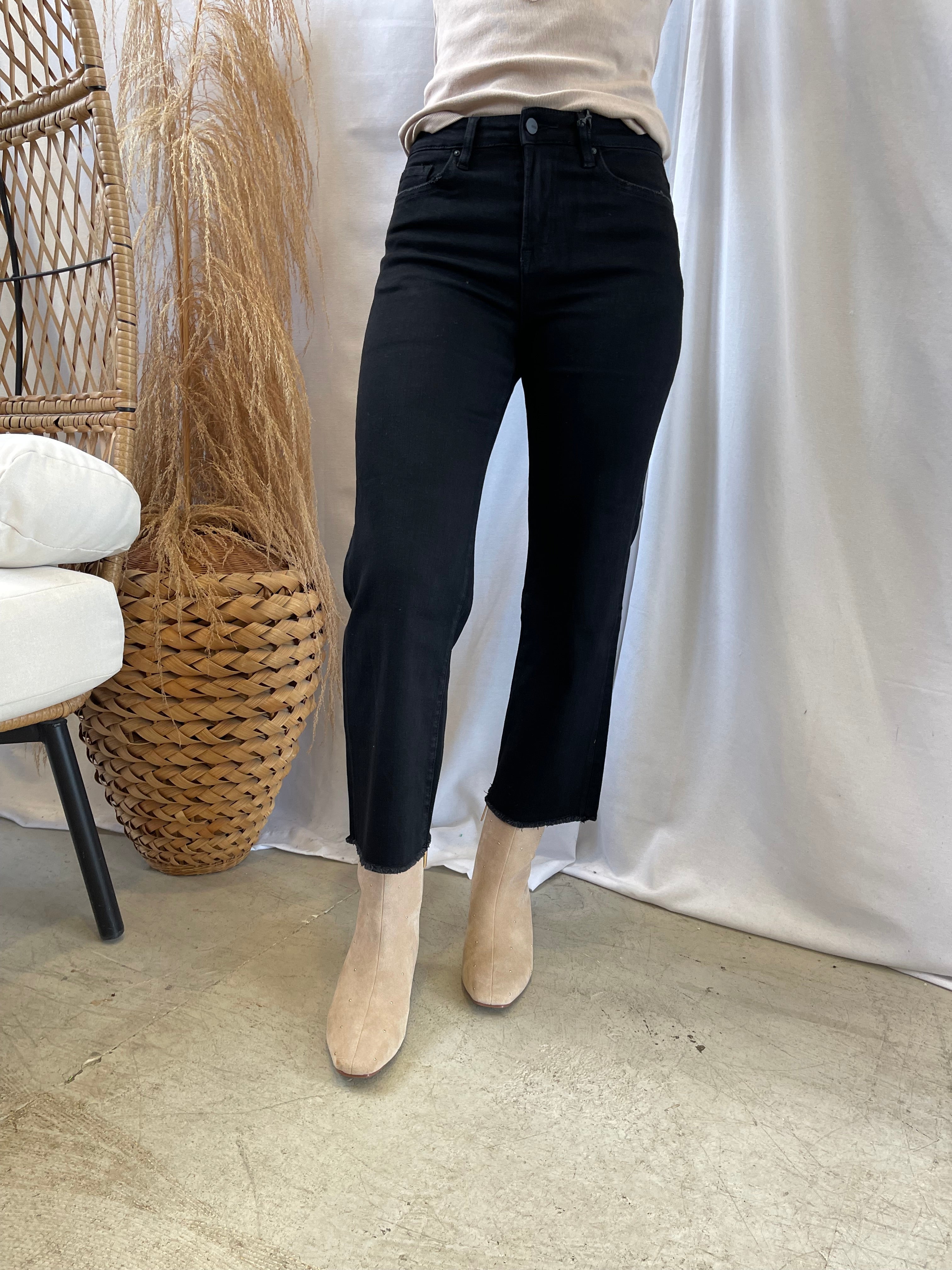 Mica Black Beauty Wide Leg Jeans