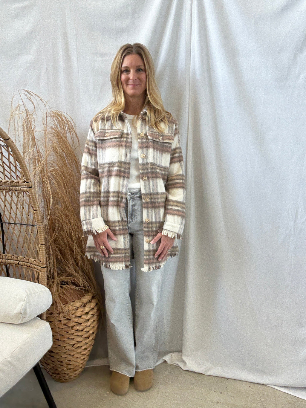 Mica Wide Leg Platinum Grey Jeans