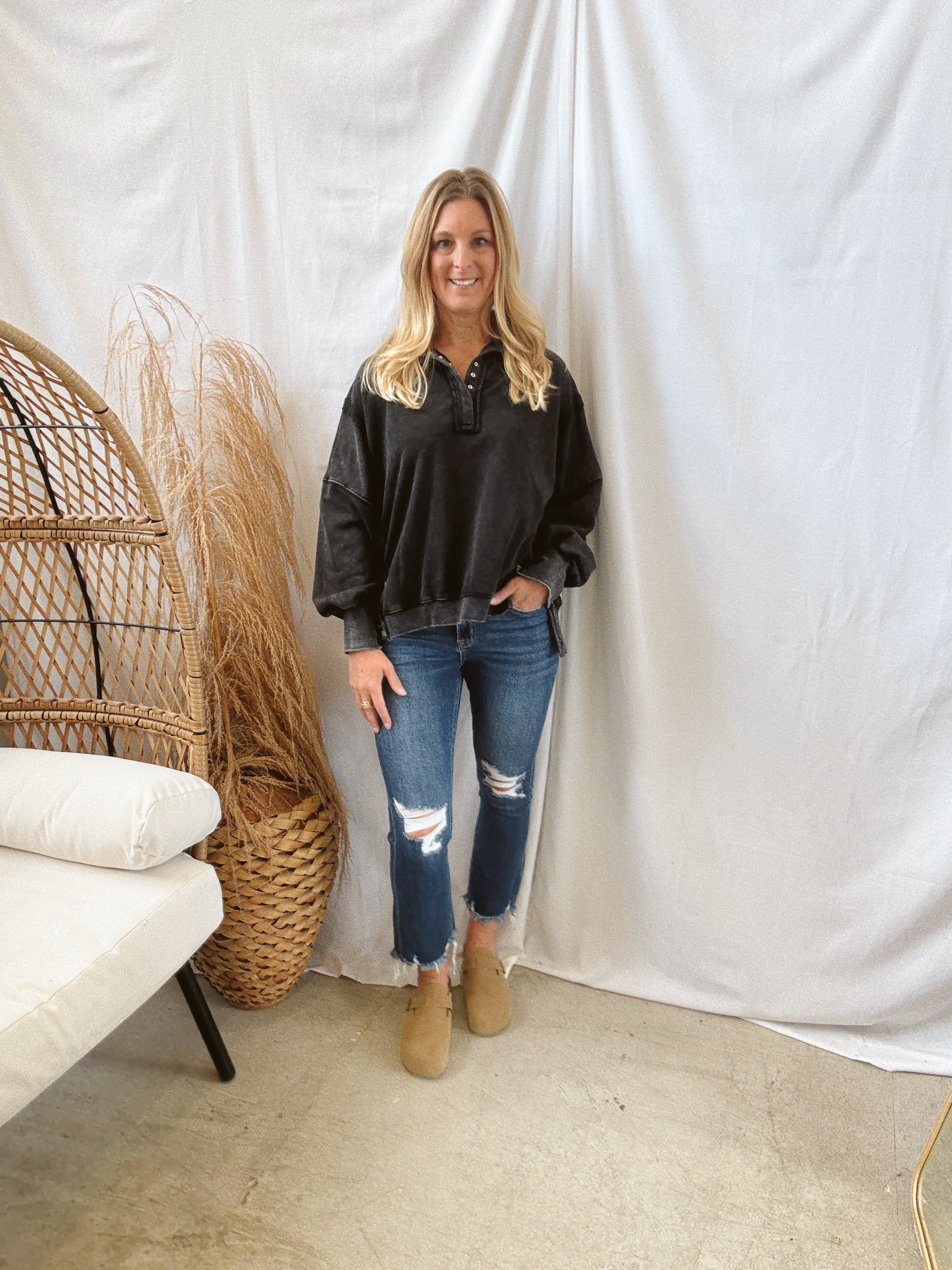 Mica Scotch Blue Bite Hem Jeans